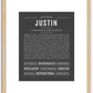 Justin | Name Art Print