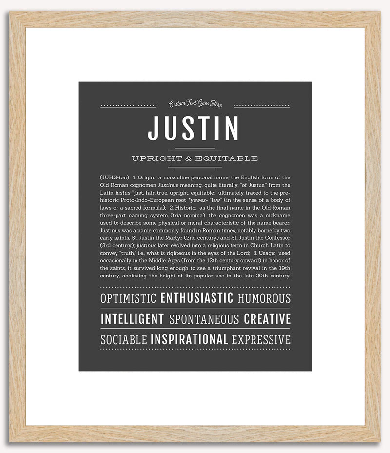 Justin | Name Art Print