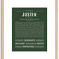 Justin | Name Art Print