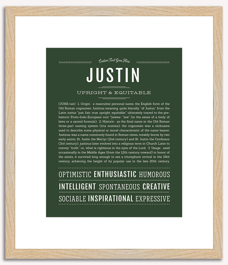 Justin | Name Art Print