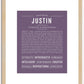 Justin | Name Art Print