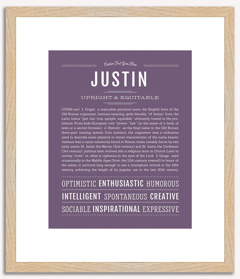 Justin | Name Art Print