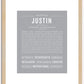 Justin | Name Art Print