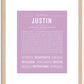 Justin | Name Art Print