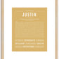 Justin | Name Art Print