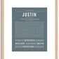 Justin | Name Art Print