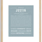 Justin | Name Art Print