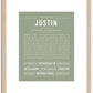 Justin | Name Art Print