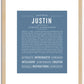 Justin | Name Art Print