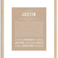 Justin | Name Art Print