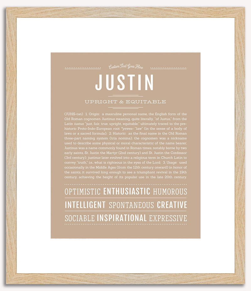 Justin | Name Art Print