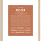 Justin | Name Art Print