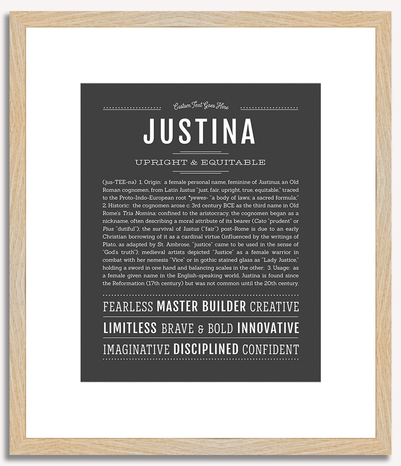 Justina | Name Art Print