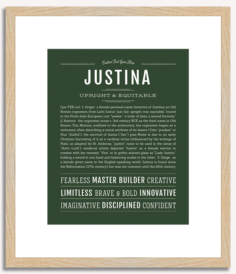 Justina | Name Art Print