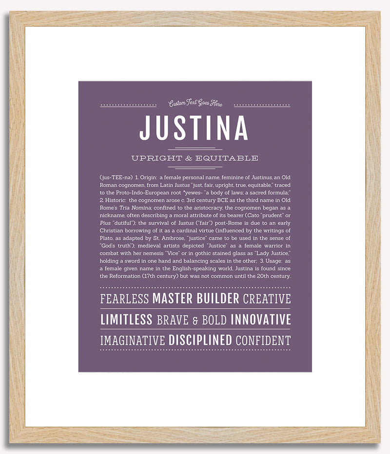 Justina | Name Art Print