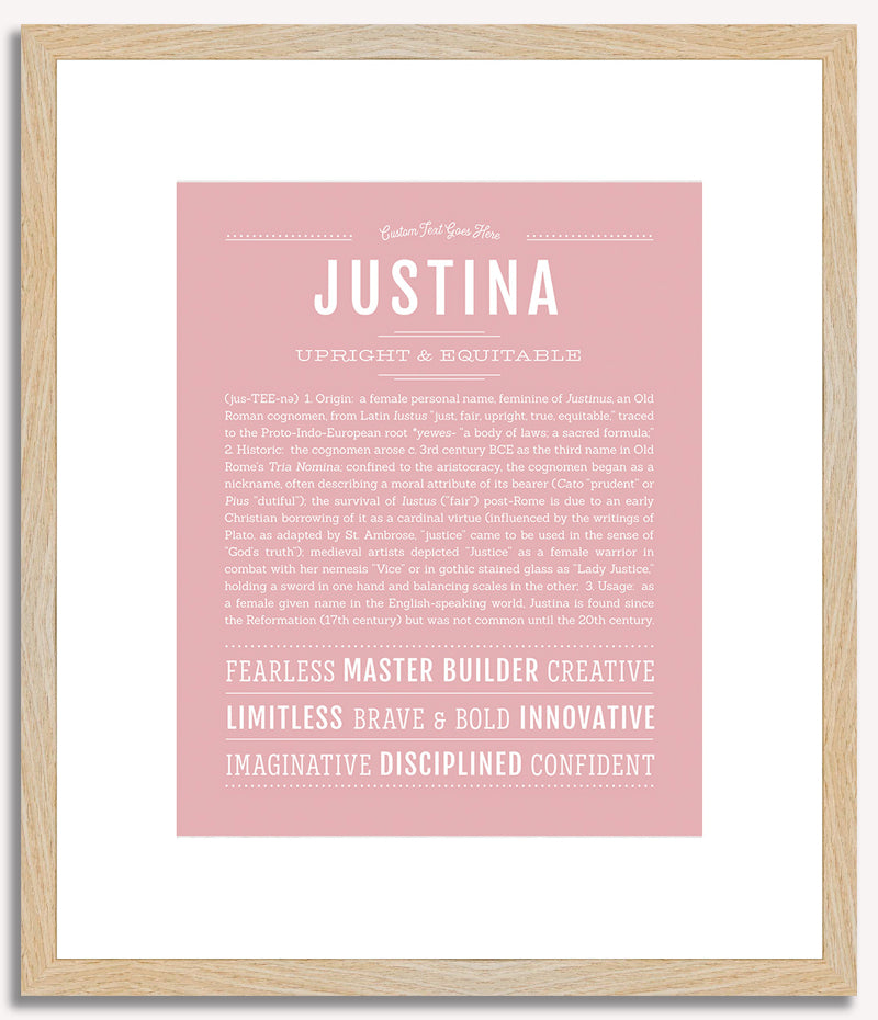 Justina | Name Art Print