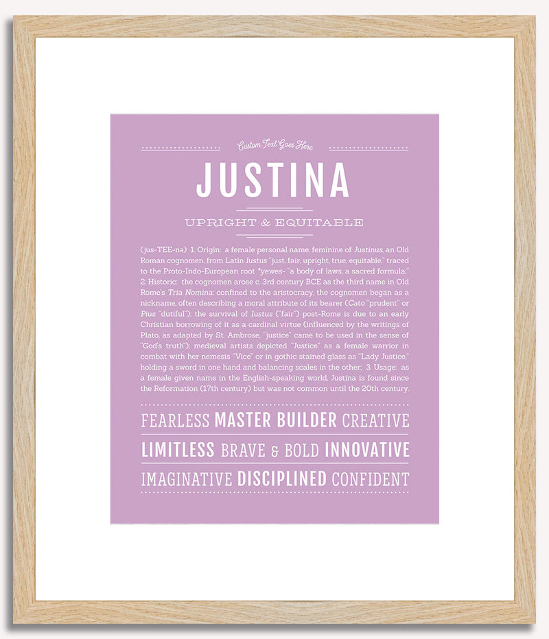 Justina | Name Art Print