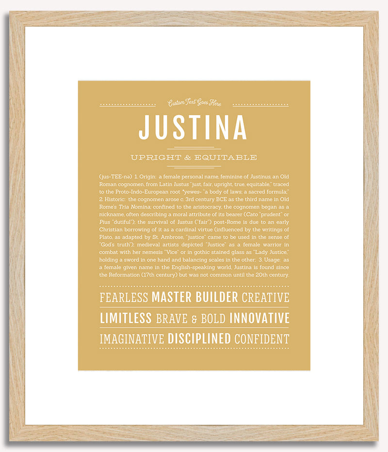 Justina | Name Art Print