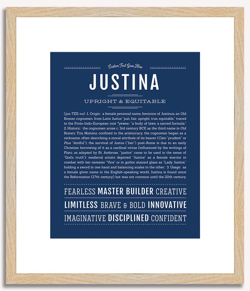 Justina | Name Art Print