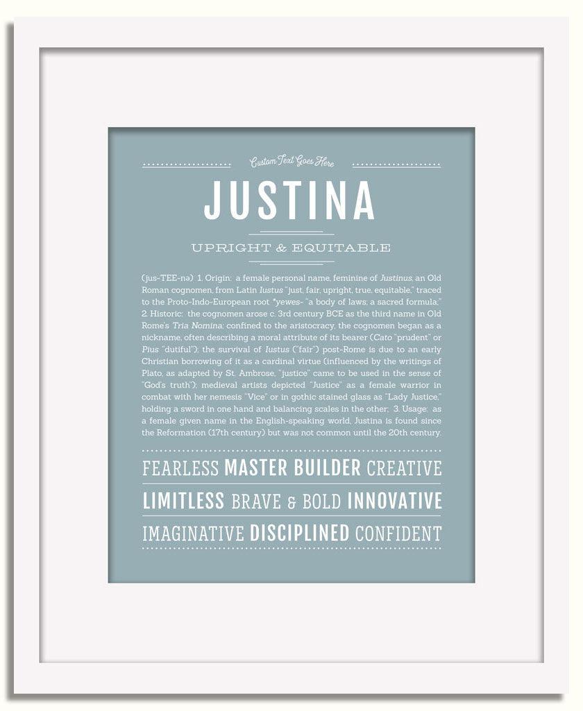 Frame Options | Powder Blue | White Frame, Matted