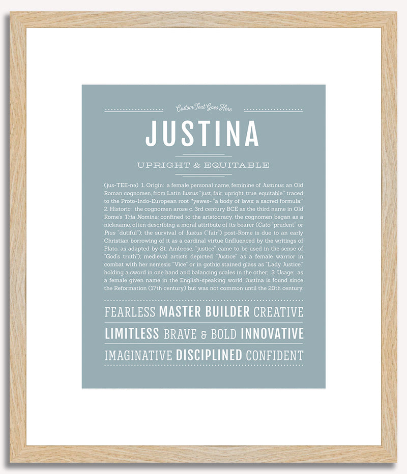 Justina | Name Art Print