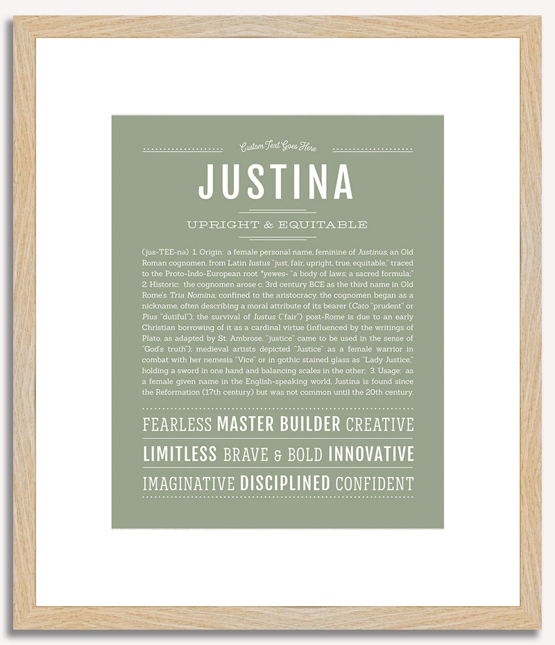 Justina | Name Art Print