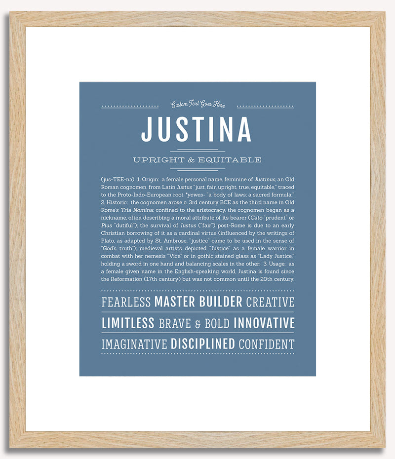 Justina | Name Art Print