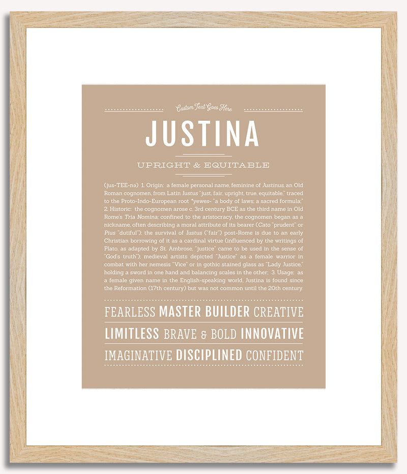 Justina | Name Art Print