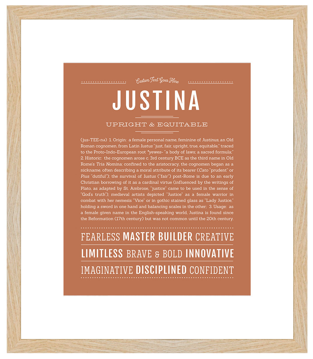 Justina | Name Art Print