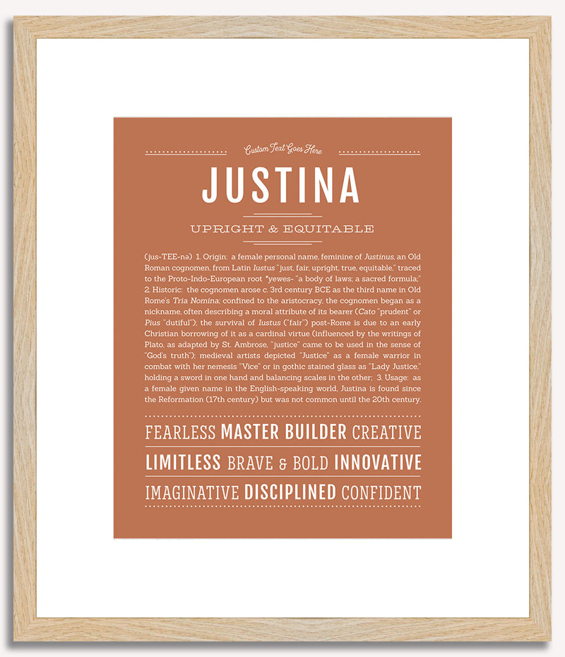 Justina | Name Art Print