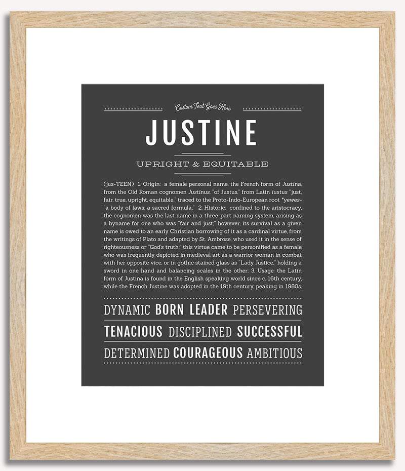 Justine | Name Art Print