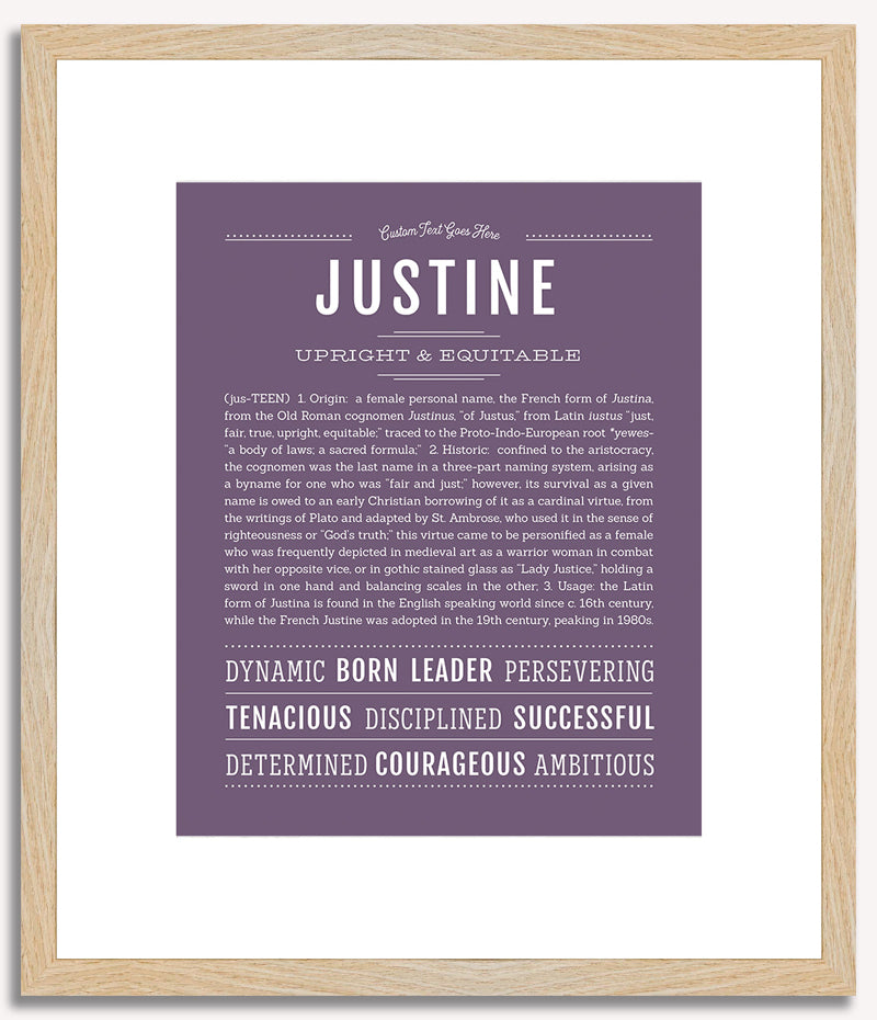 Justine | Name Art Print