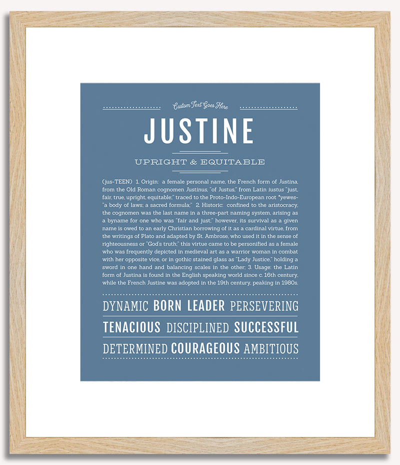 Justine | Name Art Print