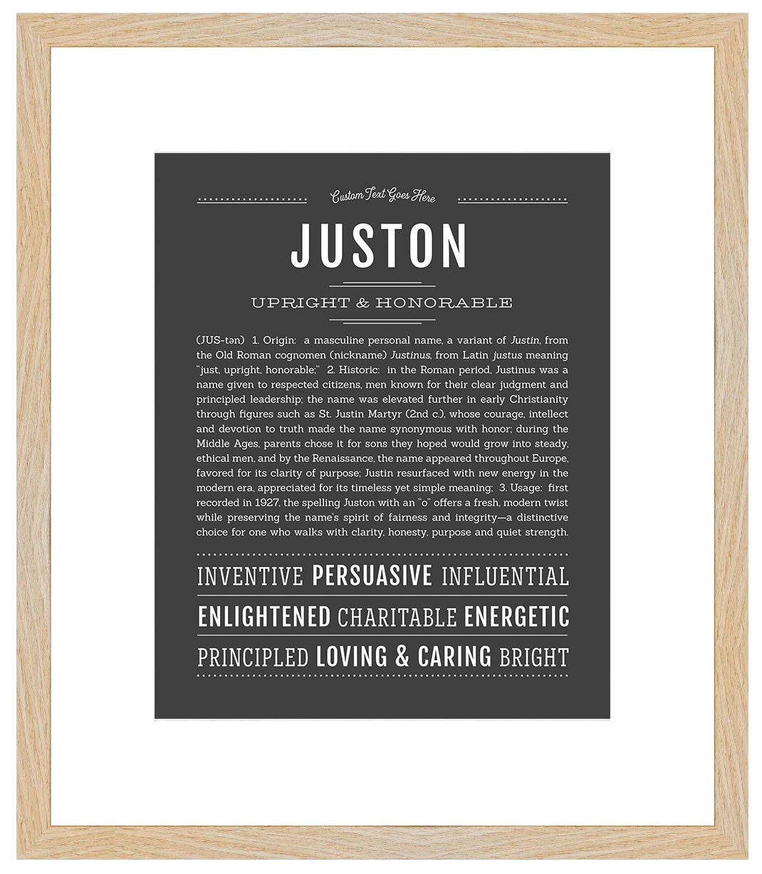 Frame Options | Charcoal Gray | Maple Frame, Matted