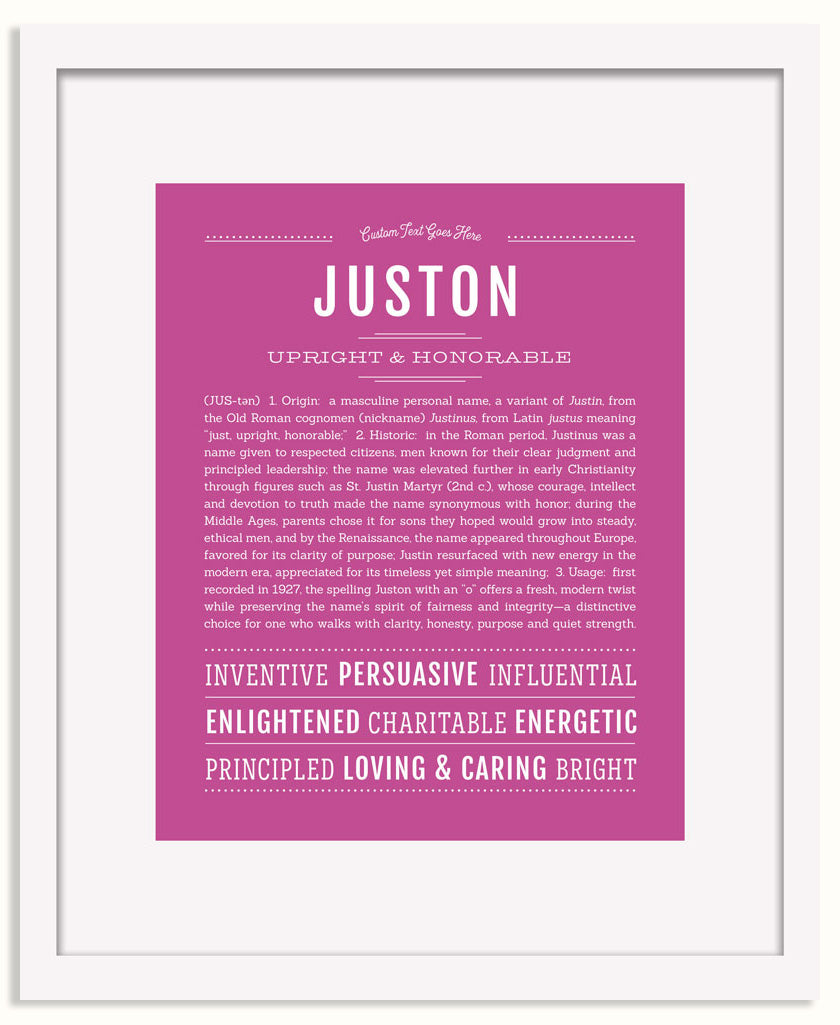 Frame Options | Dark Pink | White Frame, Matted
