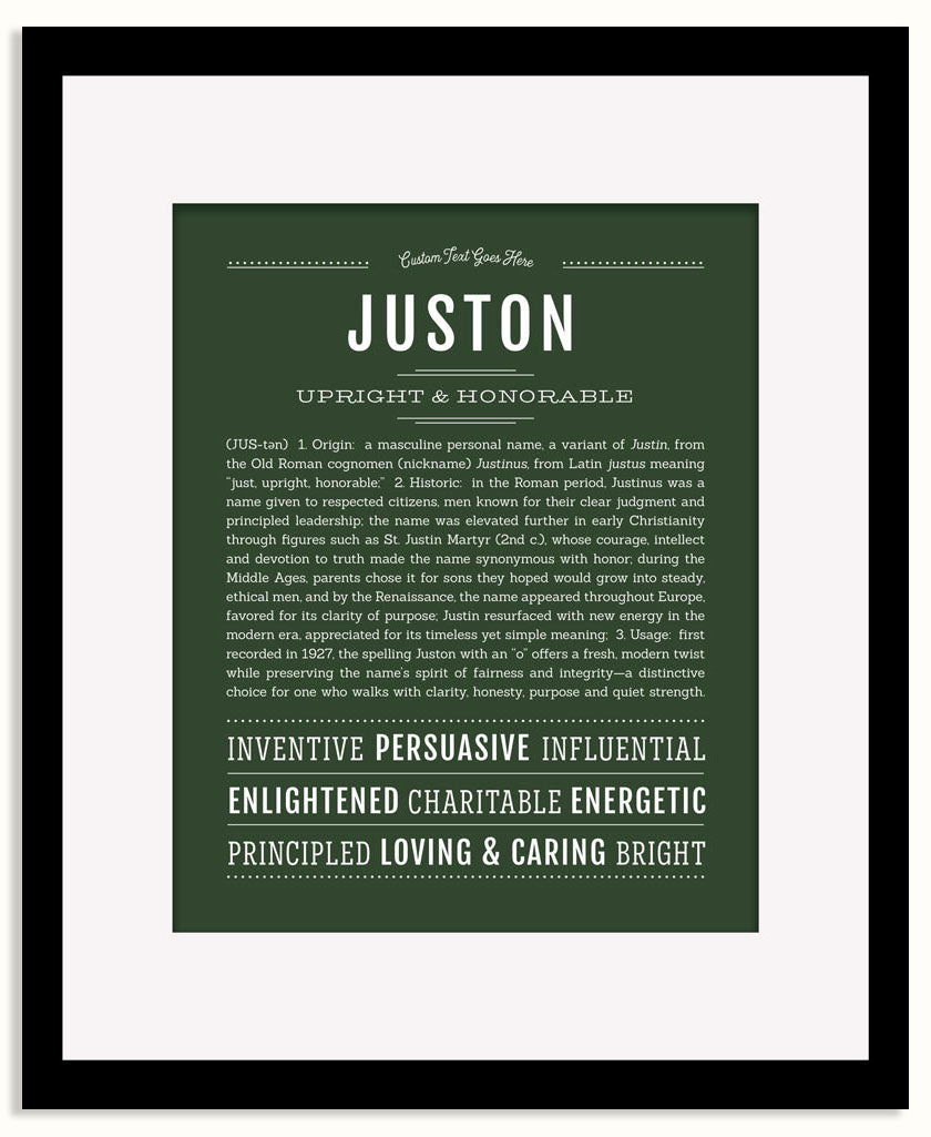 Frame Options | Deep Forest | Black Frame, Matted