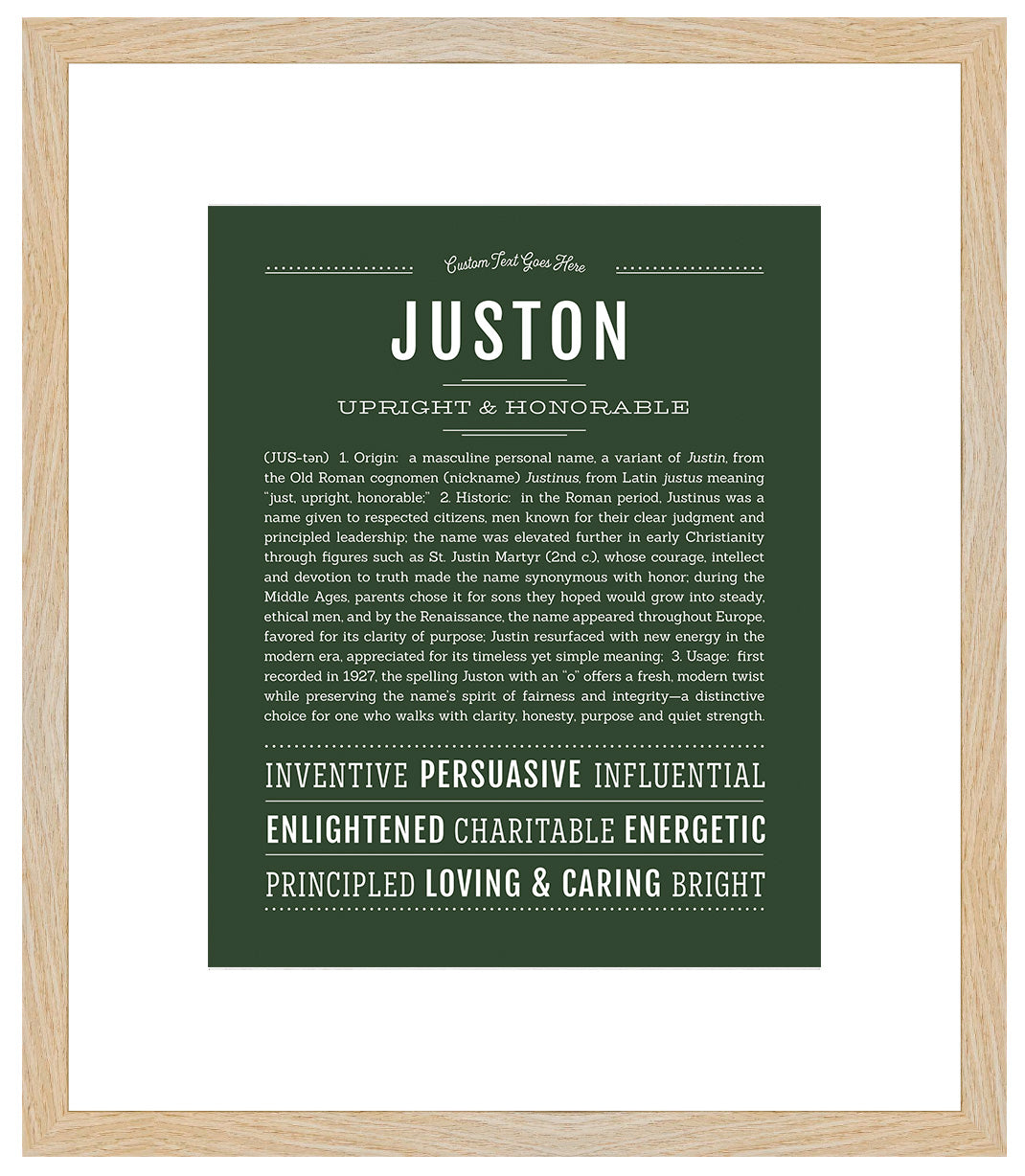 Frame Options | Deep Forest | Maple Frame, Matted