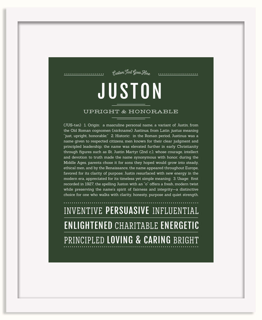 Frame Options | Deep Forest | White Frame, Matted