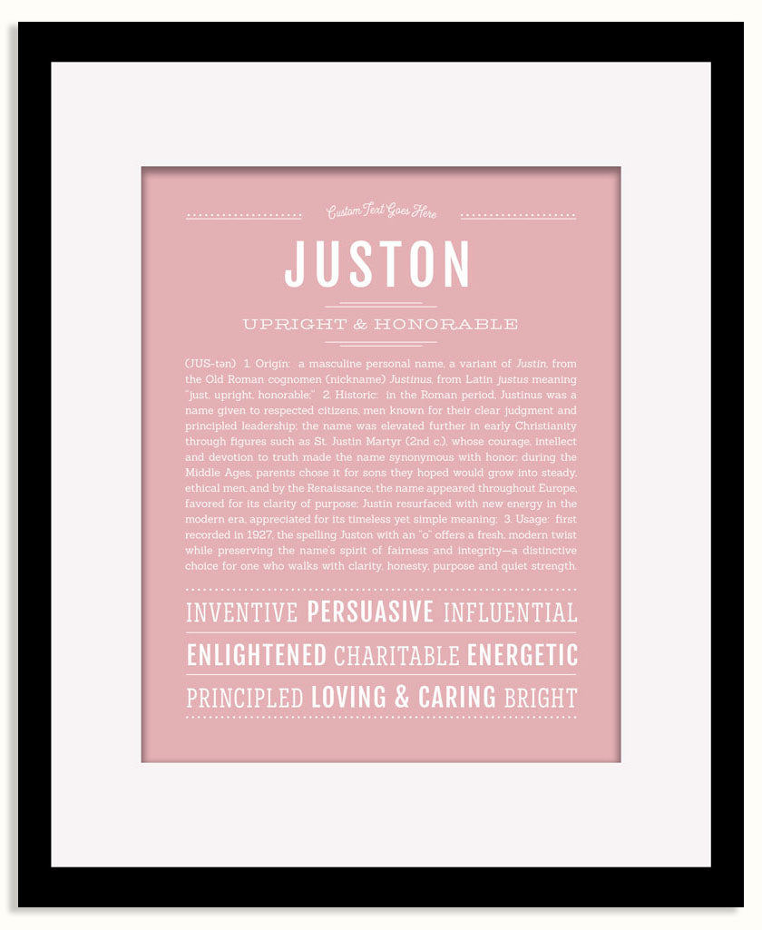 Frame Options | Dusty Rose | Black Frame, Matted