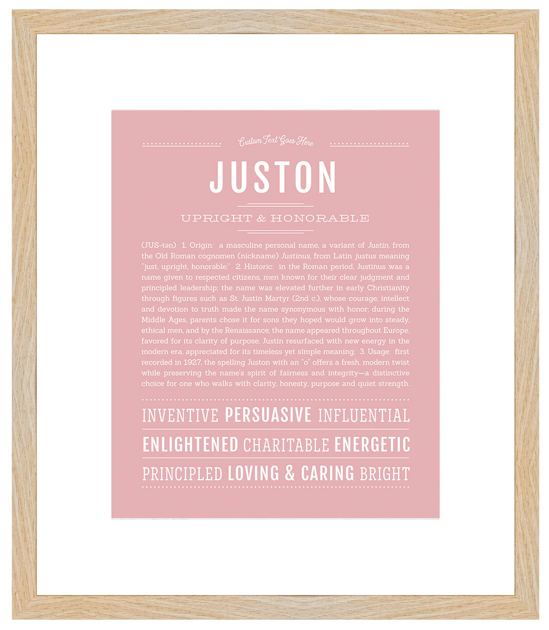 Frame Options | Dusty Rose | Maple Frame, Matted
