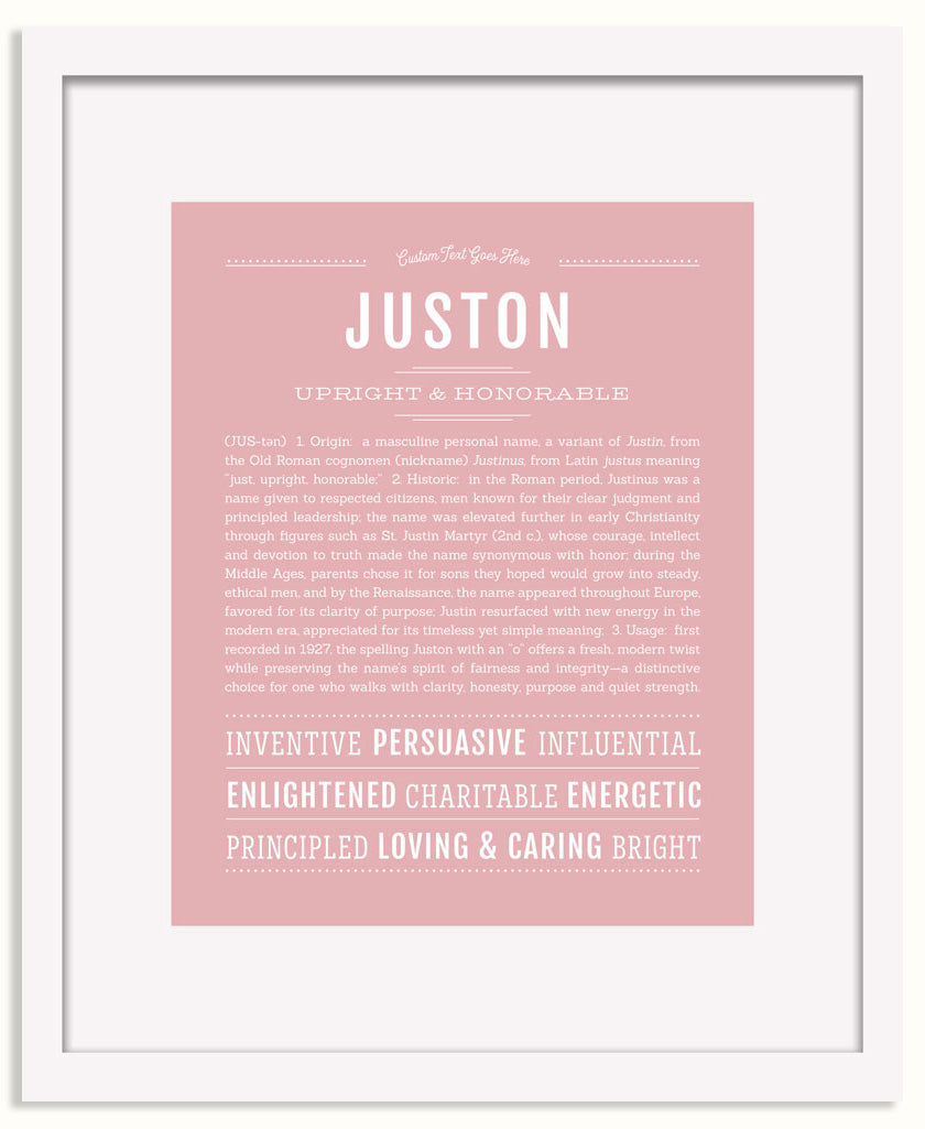 Frame Options | Dusty Rose | White Frame, Matted
