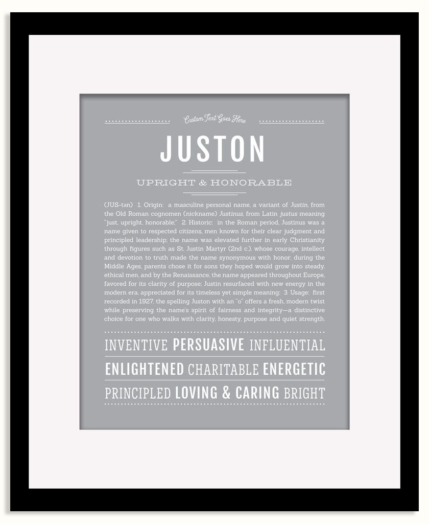 Frame Options | Light Gray | Black Frame, Matted