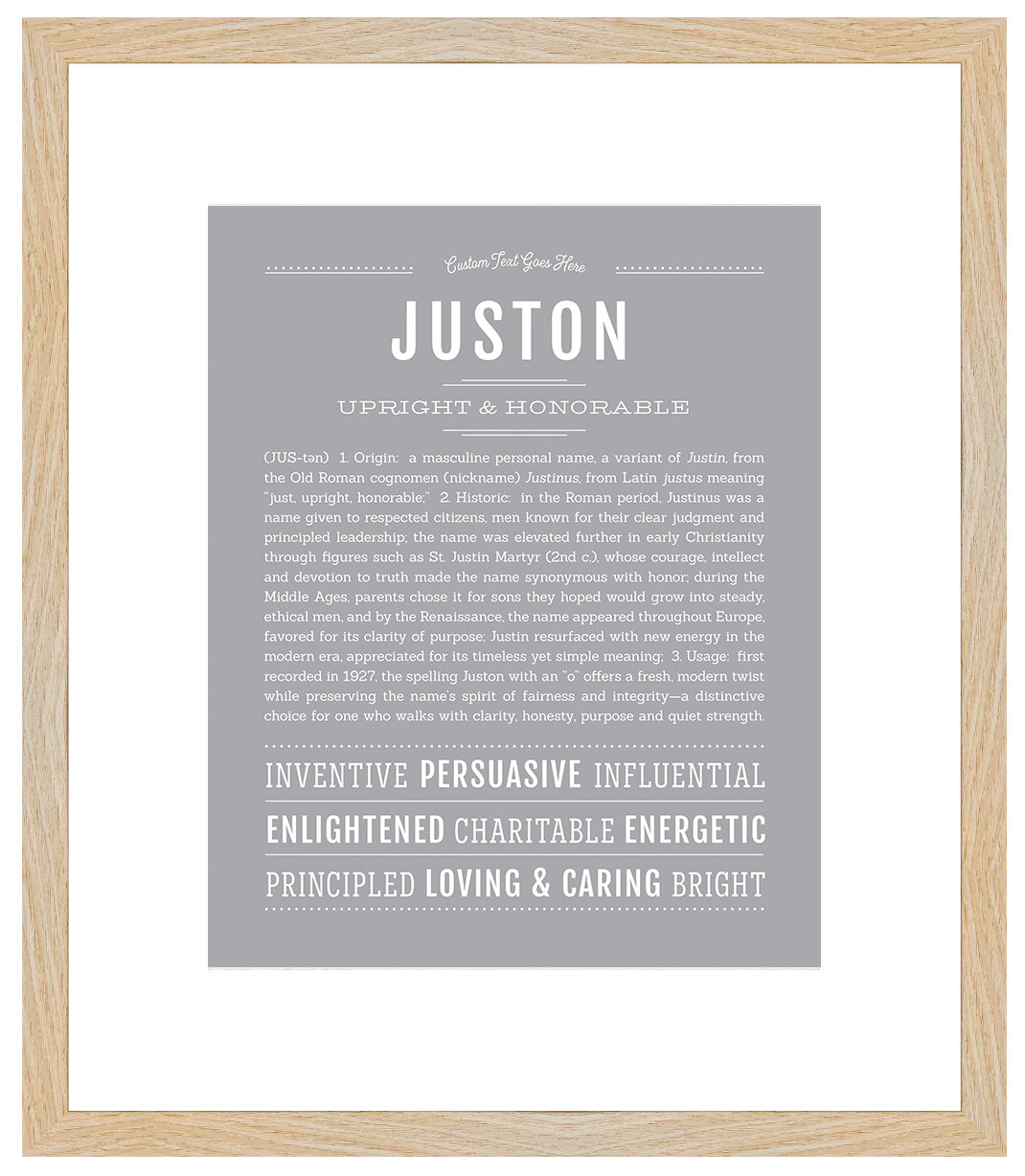 Frame Options | Light Gray | Maple Frame, Matted