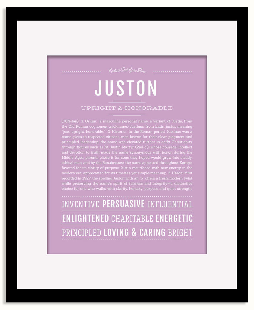 Frame Options | Lilac | Black Frame, Matted