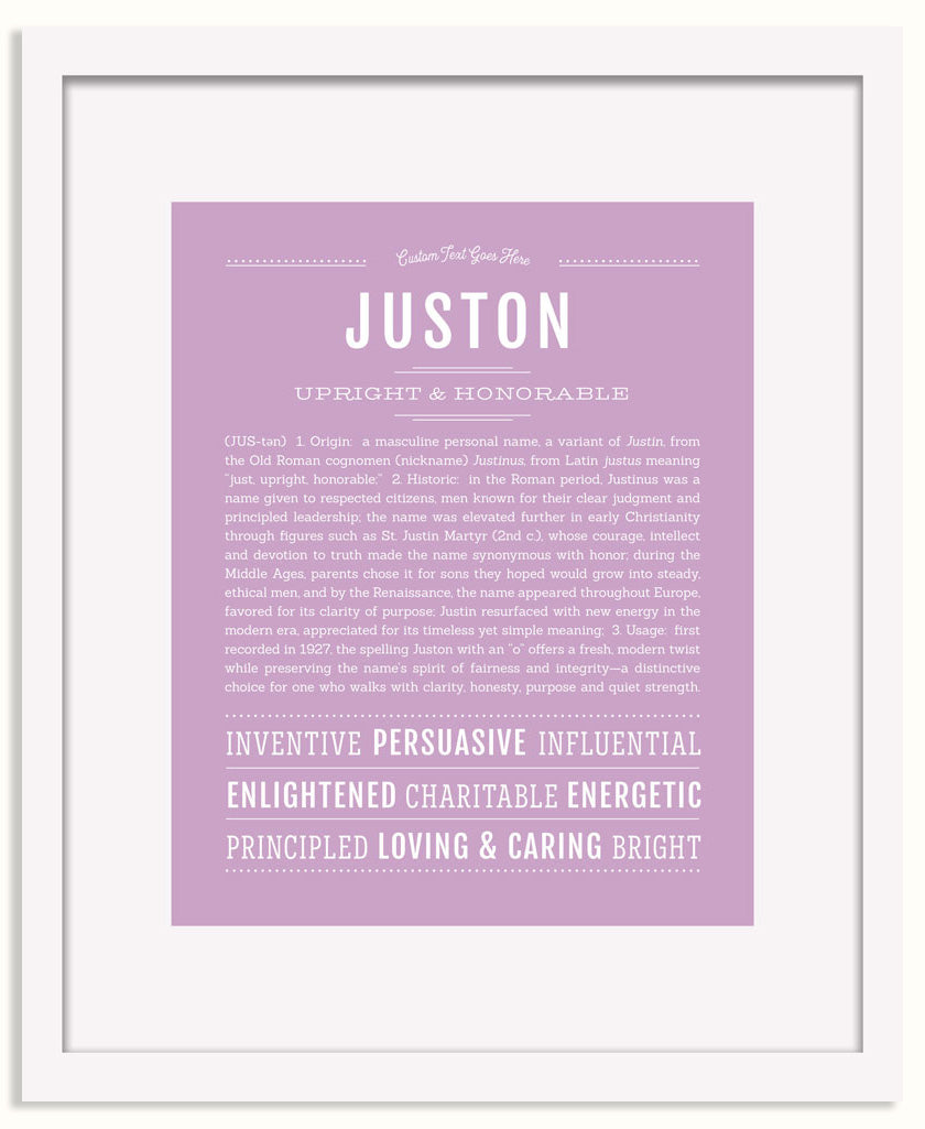 Frame Options | Lilac | White Frame, Matted