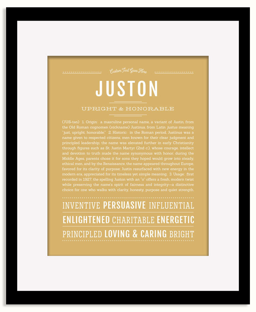 Frame Options | Matte Gold | Black Frame, Matted