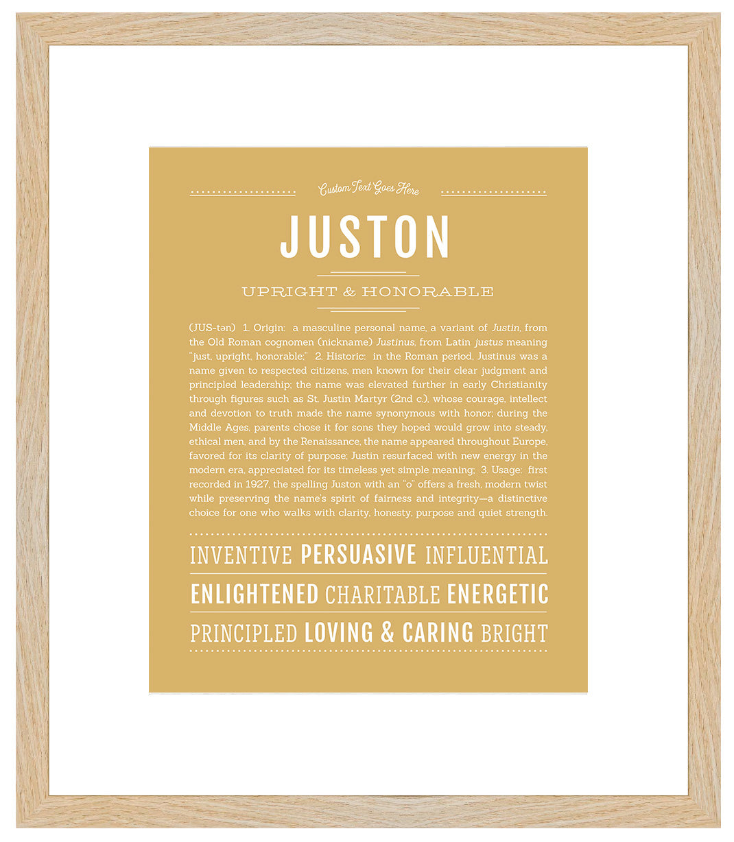 Frame Options | Matte Gold | Maple Frame, Matted