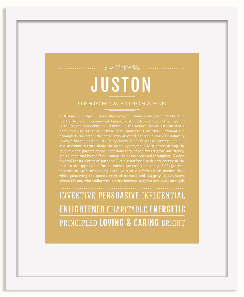 Frame Options | Matte Gold | White Frame, Matted