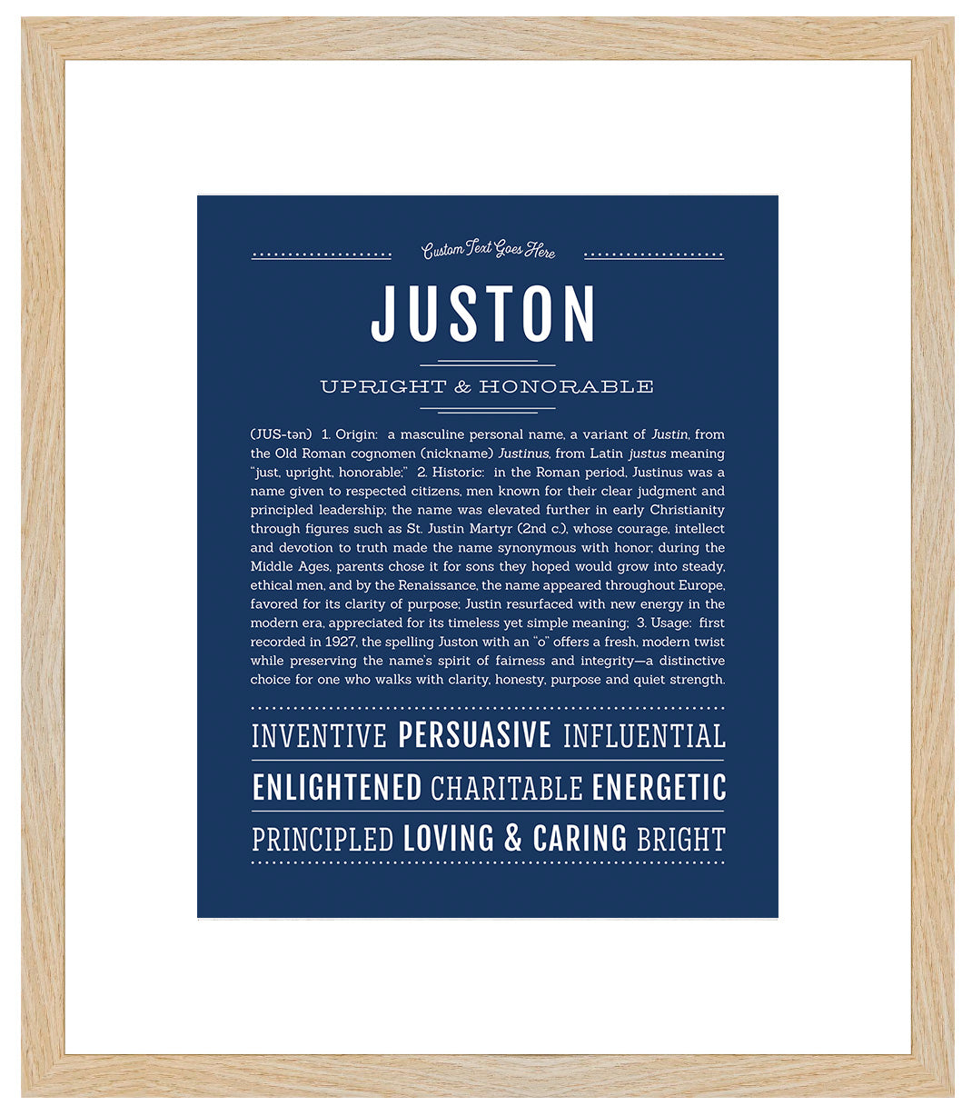 Frame Options | Midnight Blue | Maple Frame, Matted