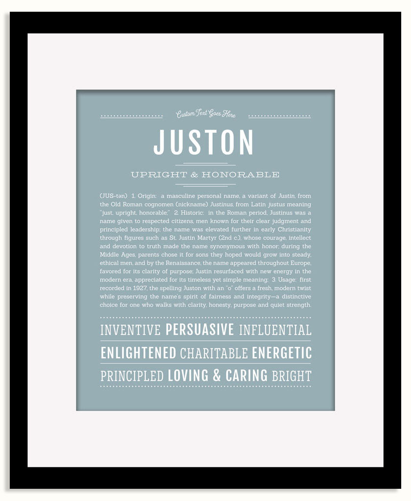 Frame Options | Powder Blue | Black Frame, Matted